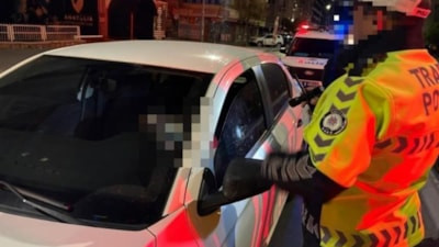 Kayseri'de yol ortasında sızdı: Uyandırılan sürücü geri uyudu