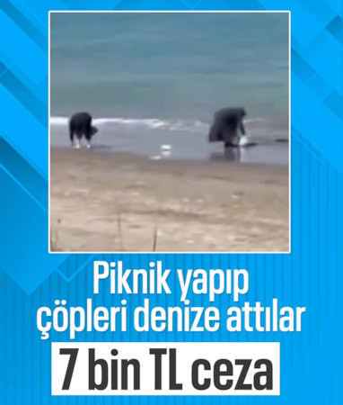 Düzce'de denize çöp atan kadınlara 17 bin TL ceza kesildi