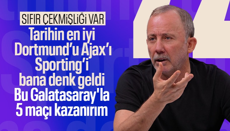 Şampiyonlar Ligi'nde 'sıfır' çeken Sergen Yalçın'dan iddialı sözler: Bu Galatasaray'la 5 maçı kazanırım