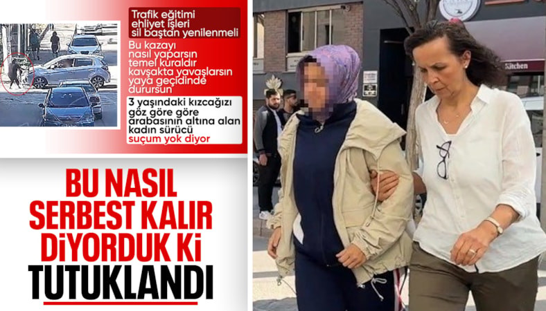 Eskişehir'de minik Elif'e çarpan sürücü tepkiler sonrası tutuklandı