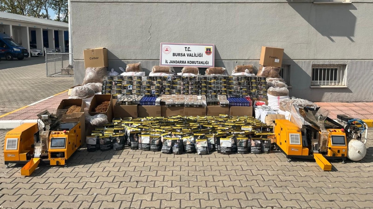 Bursa’da 3,2 milyon TL’lik kaçak tütün ve sigara bulundu