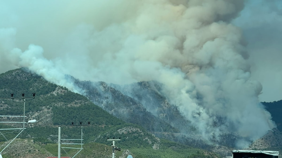 Mersin çıkan orman yangını devam ediyor
