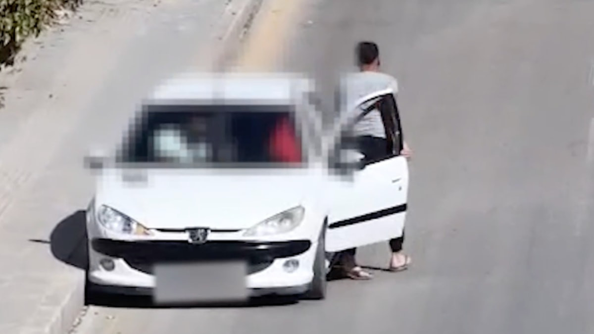 Kırıkkale'de denetimi görünce yer değiştirdi, drone saniye saniye kaydetti