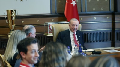 Cumhurbaşkanı Erdoğan, A Milli Kadın Voleybol Takımı'nı kabul etti
