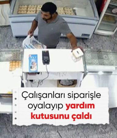 İstanbul'da bir şüpheli alışveriş bahanesiyle girdiği tatlıcıdan sadaka kutusunu çaldı