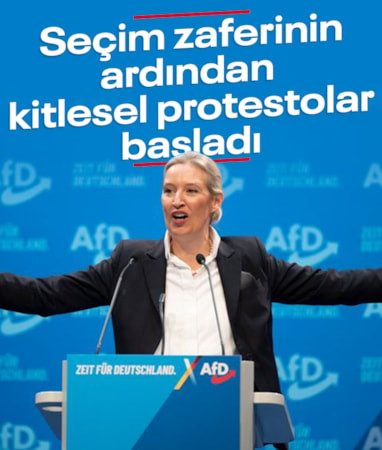 Almanya'da AfD'nin seçim zaferinin ardından kitlesel protestolar başladı