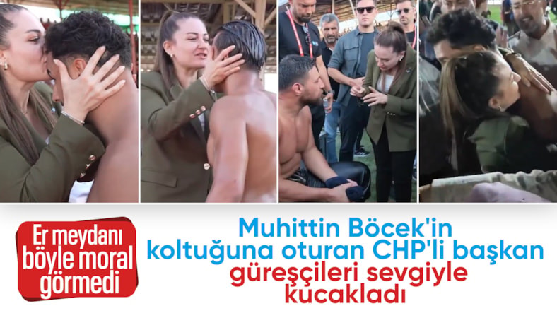 Antalya Belediye Başkan Vekili Büşra Özdemir’den er meydanındaki pehlivanlara moral ziyareti