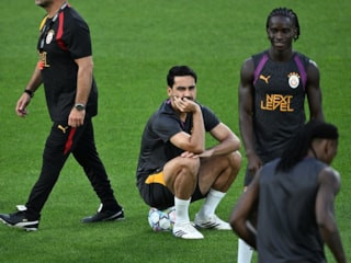 Galatasaray'ın son antrenmanında İlkay Gündoğan'ın görüntüsü dikkat çekti