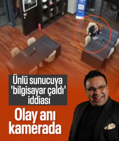 Ünlü sunucu Okan Karacan hakkında 'bilgisayar çaldı' iddiası: Olay anı kamerada