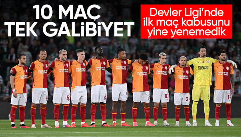 Galatasaray, Şampiyonlar Ligi'nde sezona iyi giremiyor