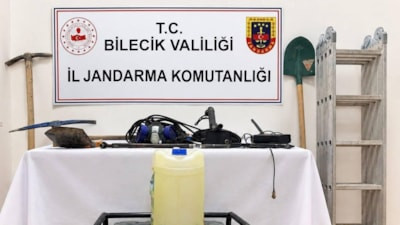 Bilecik’te define arayan 2 kişi suçüstü yakalandı