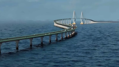 Denizin üzerine kilometrelerce köprü inşa ediliyor: Yolculuk süresi 15 dakikaya inecek