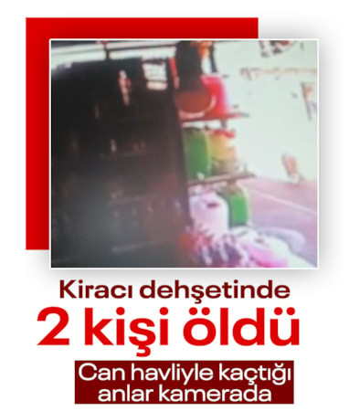 İstanbul'da kiracı dehşeti: Can havliyle kaçtığı anlar kamerada