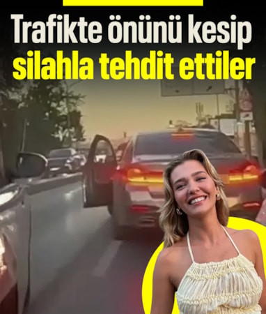 Melisa Döngel'e trafikte silahlı tehdit! Araçla önünü kesti