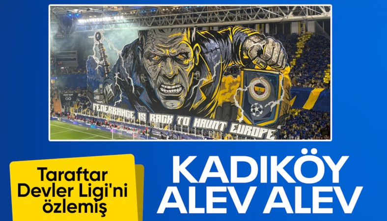 Fenerbahçe'den Roma maçı öncesi koreografi