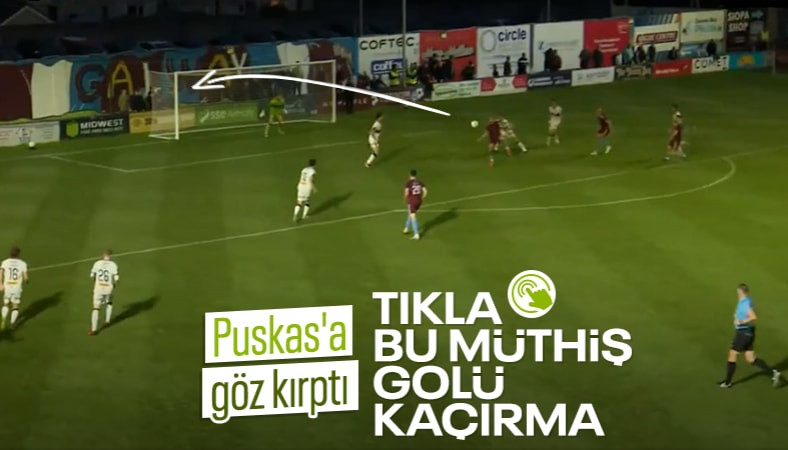 İrlanda Ligi'nde atılan harika gol dünyada gündem oldu!