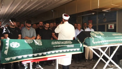 İstanbul'da öldürülen ev sahibi çift son yolculuğuna uğurlandı