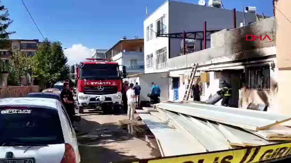 Adıyaman'da kaynak kıvılcımı yangın çıkardı