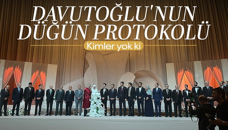 Ahmet Davutoğlu'nun oğlunun düğününe siyaset dünyasından çok sayıda isim katıldı