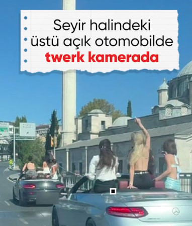 İstanbul’da seyir halindeki araçta twerk yapan kadın kamerada
