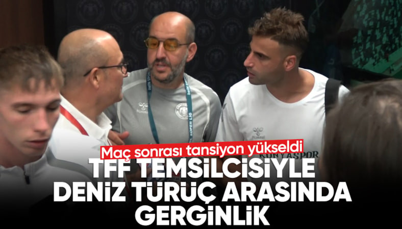 Futbolcu Deniz Türüç ile TFF temsilcisi arasında Trabzonspor maçı sonrası gerginlik