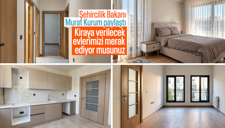 Murat Kurum, İstanbul'daki kiralık sosyal konutlarla ilgili örnek daireleri paylaştı