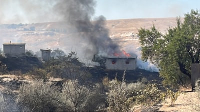 Nevşehir'de otluk alanda yangın: 7 bağ evi küle döndü