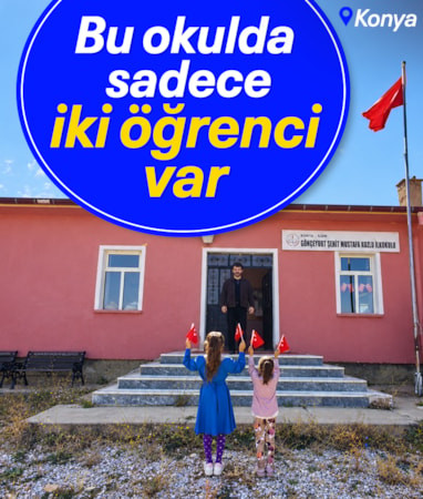Konya'da tek öğrencisi olan okulda, artık iki öğrenci var