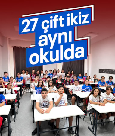 İzmir'deki 'İkizler Okulu'nda 27 çift ikiz eğitim görecek