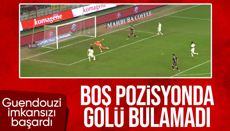 Matteo Guendouzi, boş pozisyonda golü bulamadı!