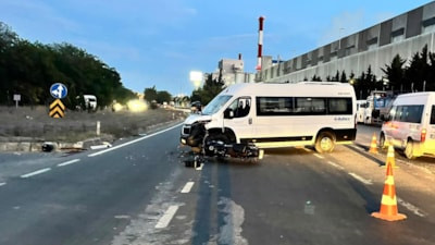 Tekirdağ'da minibüsle çarpışan motosikletin sürücüsü hayatını kaybetti