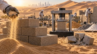 Çöl kumlarını preslediler, tuğla gibi dizdiler: Beton devri bitiyor