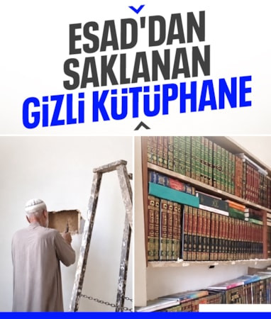 Esad rejiminin yasakladığı kitapları ördüğü duvarı yıkarak çıkardı