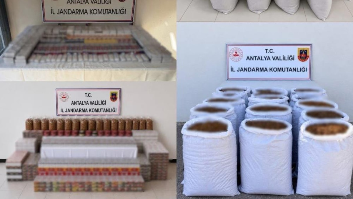 Antalya’da 1 tondan fazla kıyılmış tütün ele geçirildi
