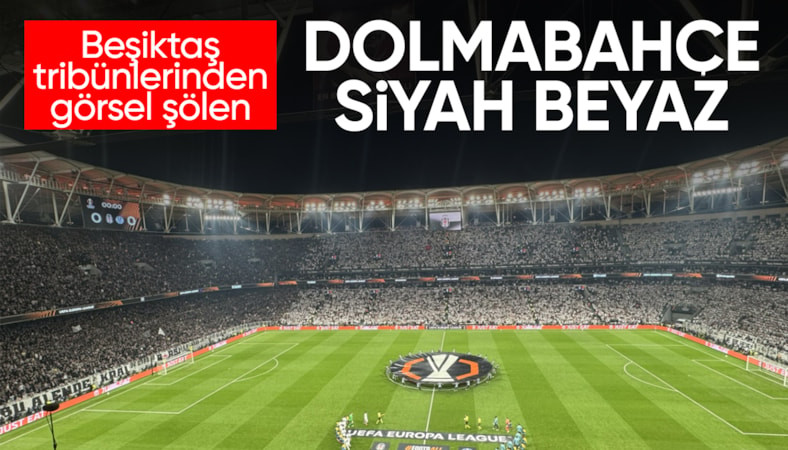 Beşiktaş taraftarlarından Marsilya maçında görsel şov