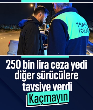 Kayseri'de 'dur' ihtarına uymayan alkollü sürücüden 'kaçmayın' tavsiyesi: 250 bin TL ceza yazıldı