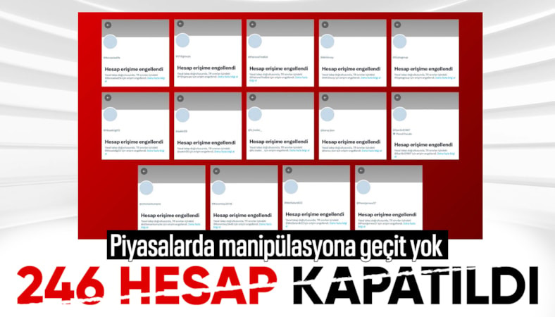 Spekülatif paylaşım yapan 246 hesaba erişim engeli