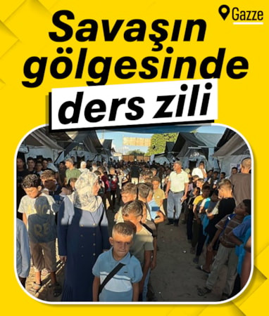 Gazze'de yaklaşık 400 bin Filistinli öğrenci ağır koşullar altında ders başı yaptı