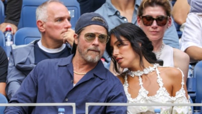 Brad Pitt ve sevgilisi Ramon'dan ABD Açık'ta samimi anlar