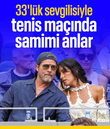 Brad Pitt ve sevgilisi Ramon'dan ABD Açık'ta samimi anlar