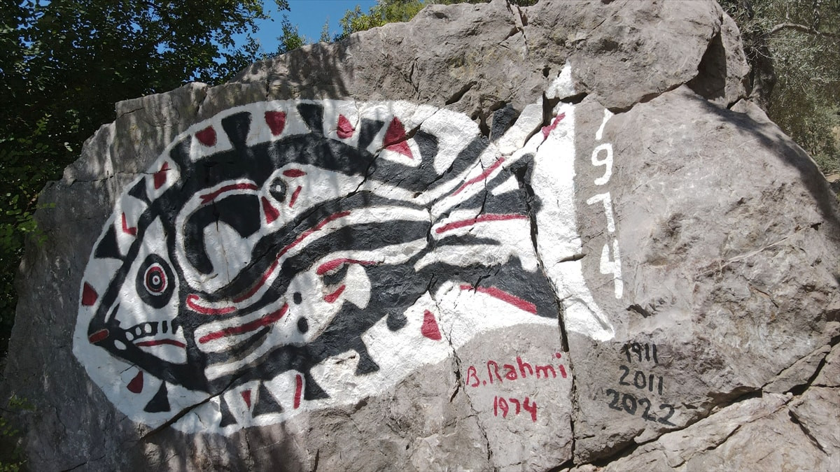 Muğla'da Bedri Rahmi'nin çizdiği balık figürü koyun simgesi oldu
