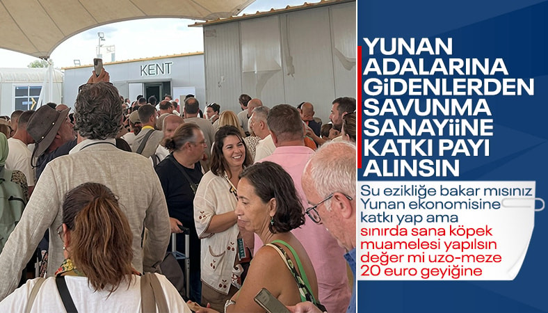 Yunan adalarına Türk turist akını: Uzun kuyruk kameraya yansıdı