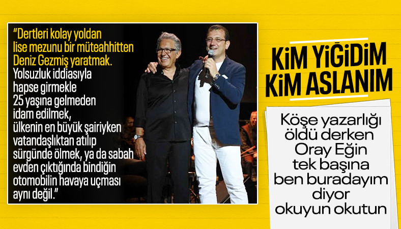 Oray Yeğin'den 'Yiğidim Aslanım' eleştirisi: Dertleri Deniz Gezmiş yaratmak
