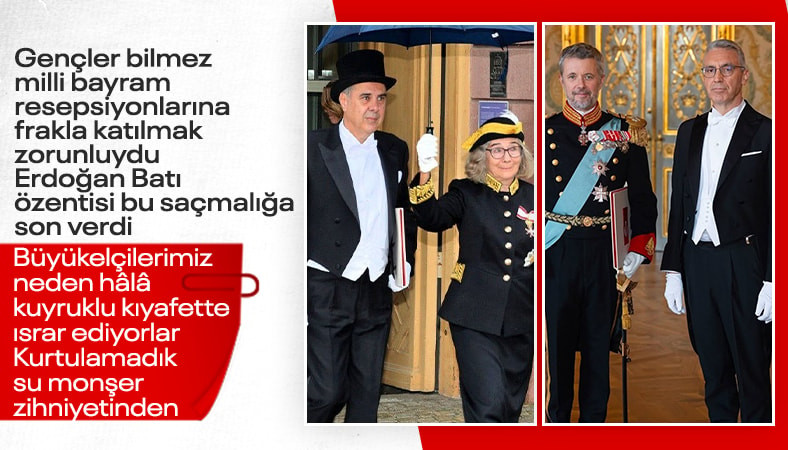 Kopenhag Büyükelçisi Burak Özügergin, güven mektubu sunmaya frakla gitti