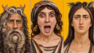 Fatma Şahin paylaştı: Zeugma'nın mozaikleri yapay zekayla dans etti