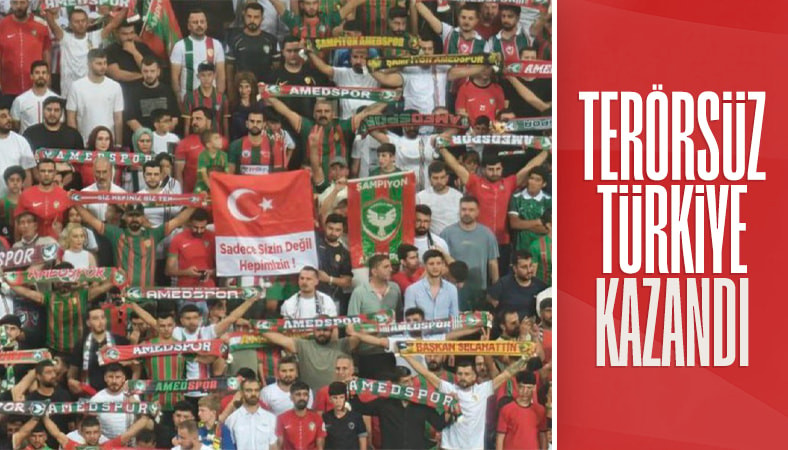 Amedspor taraftarından bayrak mesajı: Sadece sizin değil hepimizin