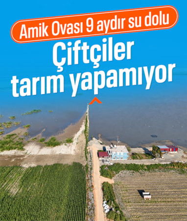 Amik Ovası’nda sular 9 aydır çekilmiyor
