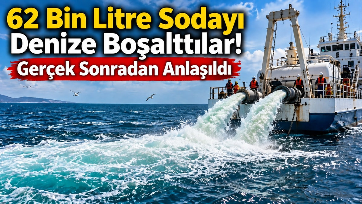 Denize tam 62 bin litre soda döktüler: Nedenini duyanlar şaşırdı