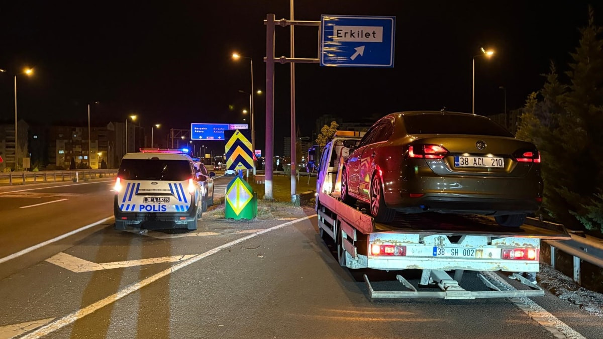 Kayseri'de 'dur' ihtarına uymayan alkollü sürücüye 400 bin TL ceza