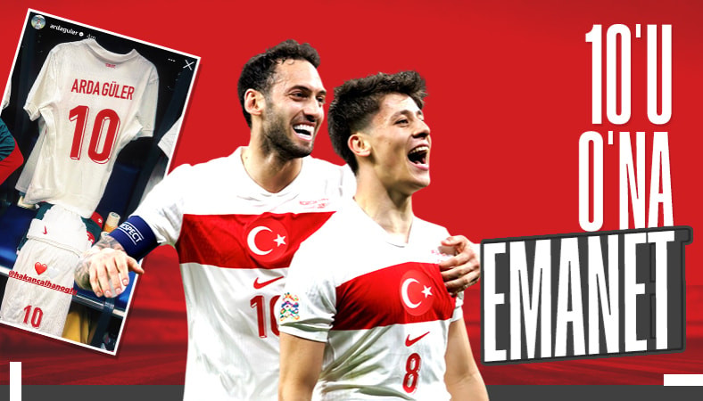 Hakan Çalhanoğlu'ndan Arda Güler'e jest